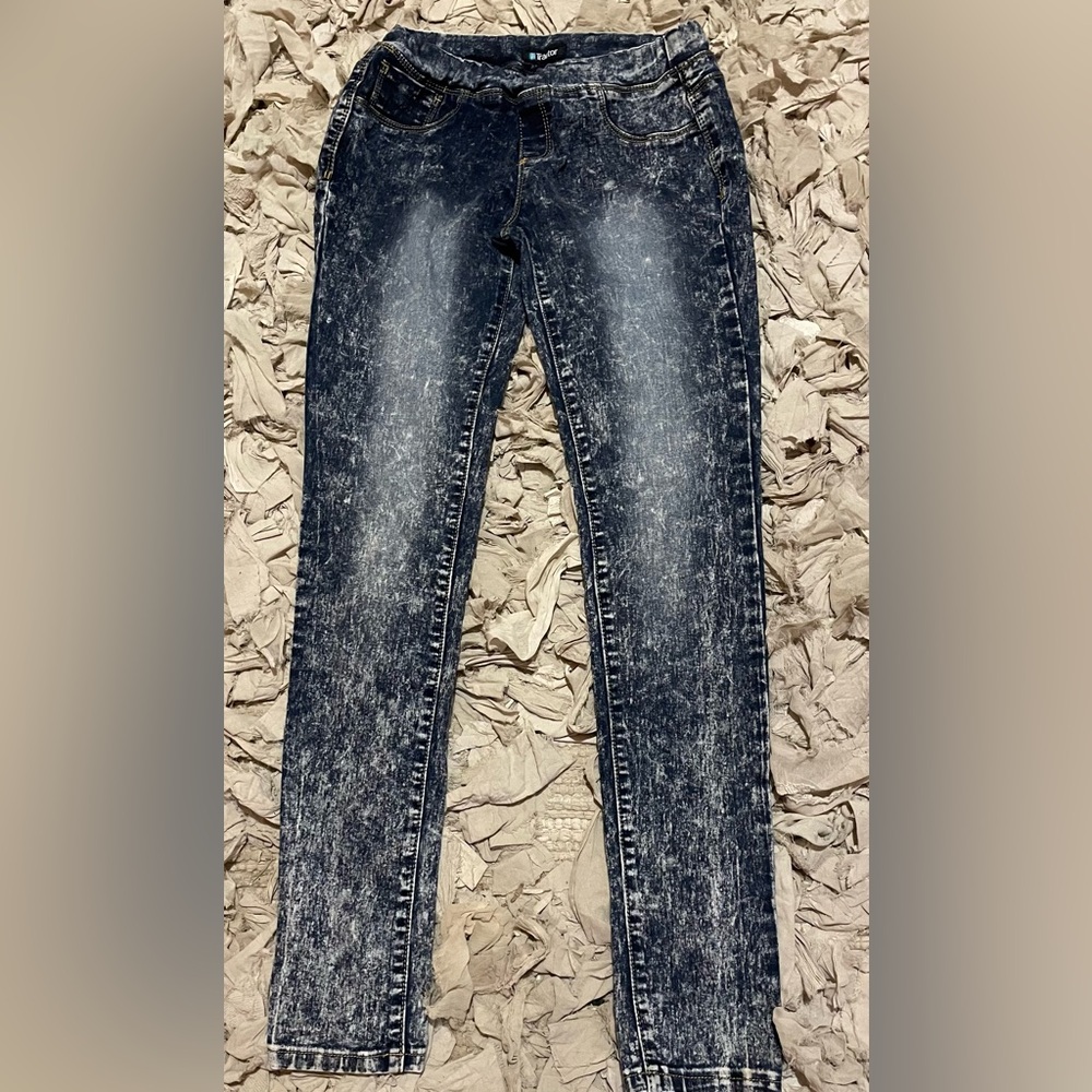 Tractor Stone acid Washed Pull On Stretch Jeans